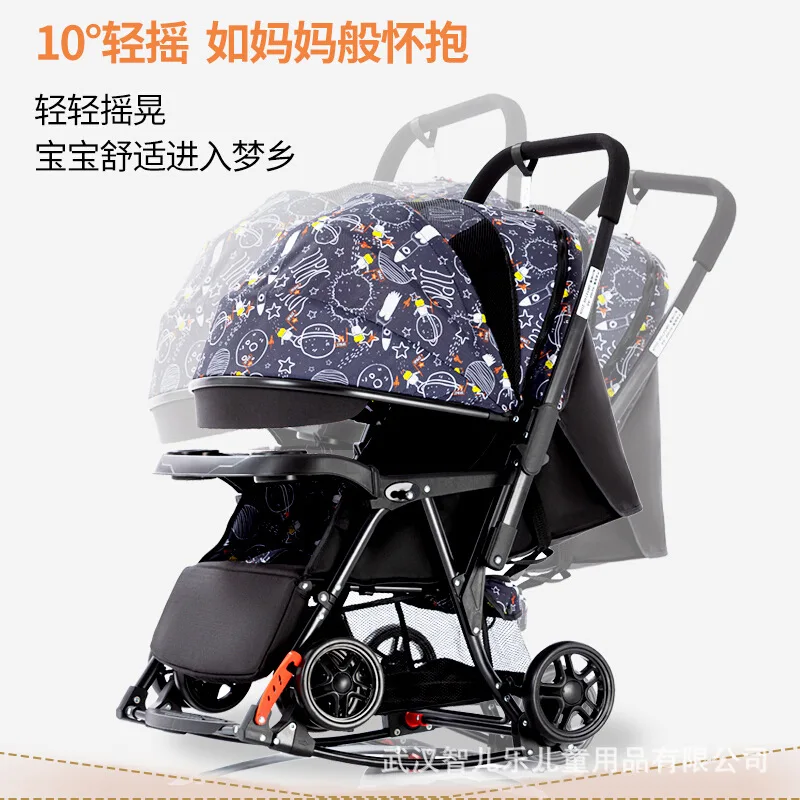 Cochecito de bebé ligero plegable con asiento reclinable reversible - imagen 5