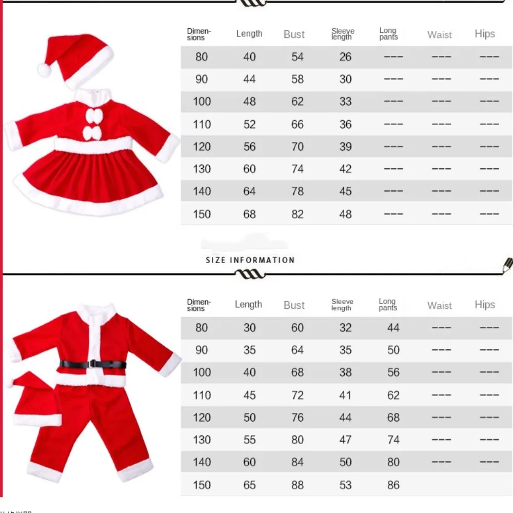 Disfraz de Papá Noel rojo para niña – Traje de Navidad de invierno - imagen 5