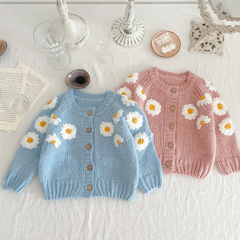 Cárdigan bordado de punto para bebé y niña Milangel