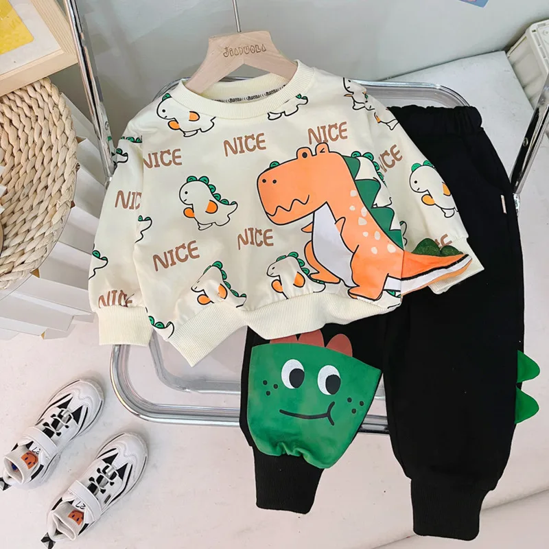 Conjunto de chándal para niña con camiseta de dibujos animados - imagen 3