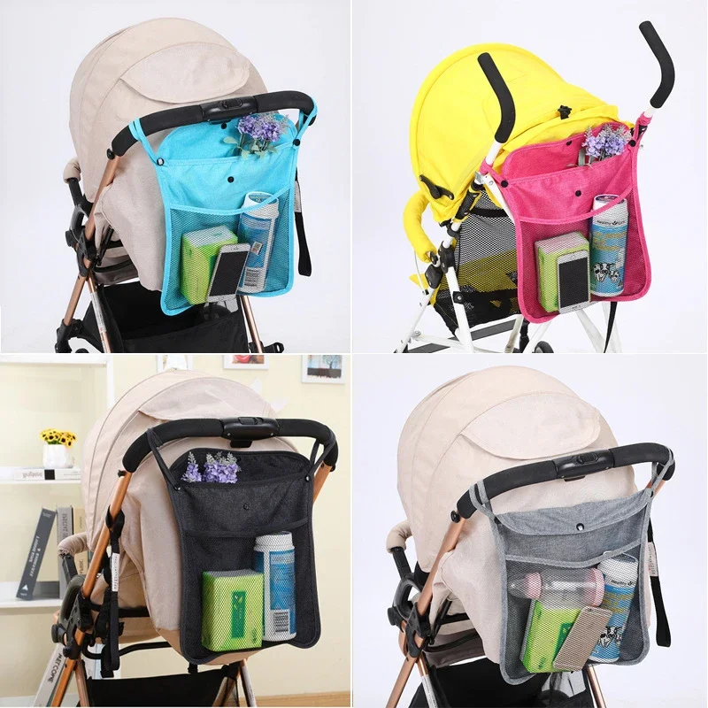 Organizador colgante para bebé de malla con doble bolsillo amplio - imagen 4