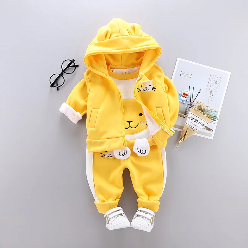 Conjunto invierno bebé: suéter con capucha y pants de algodón - imagen 2