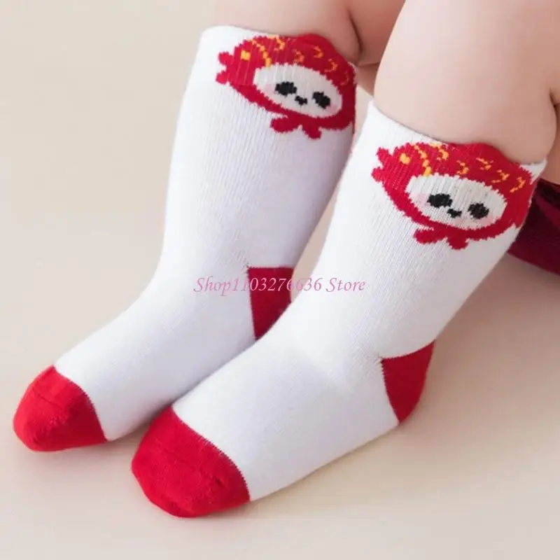 Calcetines de bebé de algodón con estampados para recién nacidos - imagen 3