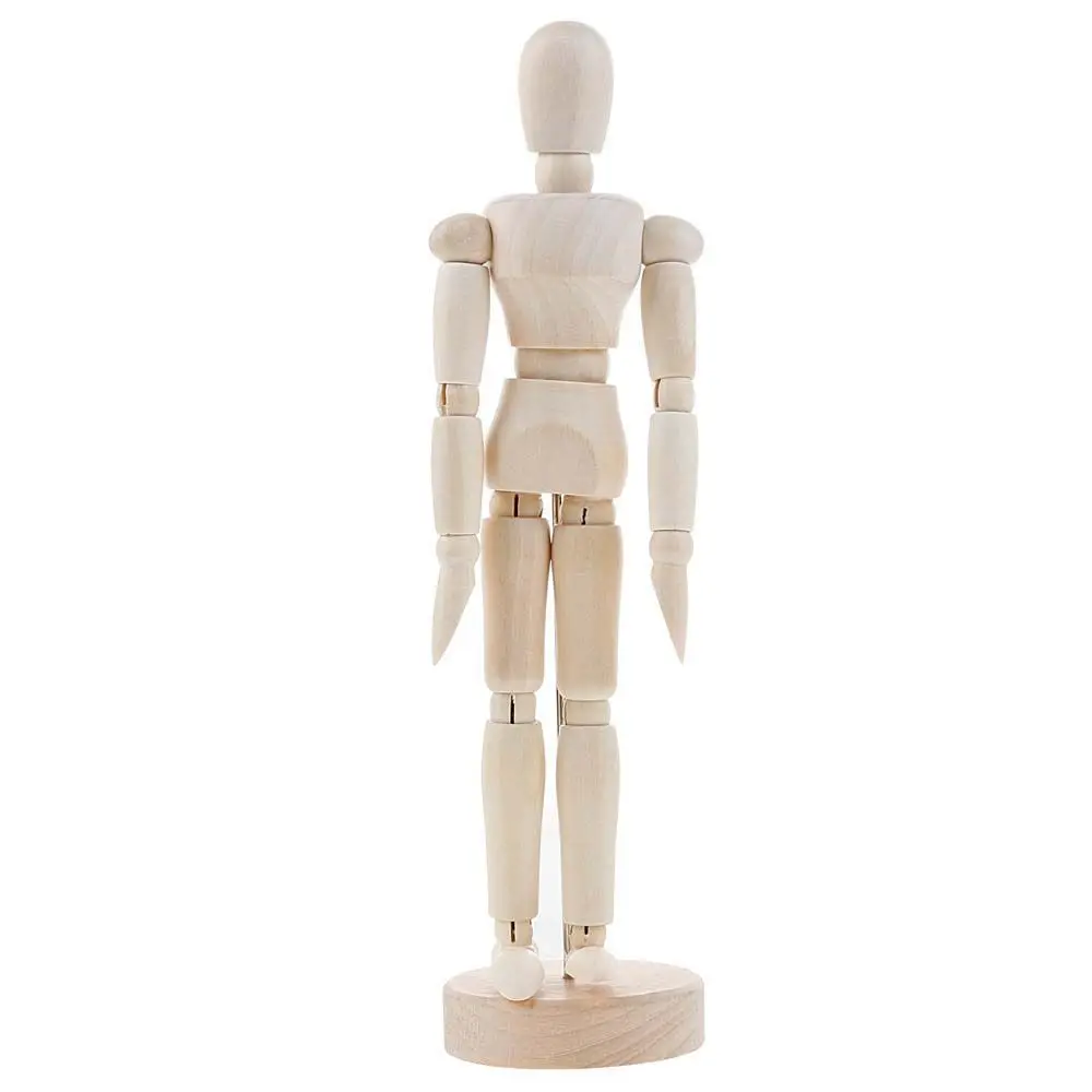 Figuras de acción de madera con extremidades móviles para manualidades - imagen 4