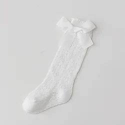Calcetines altos de verano transpirables de algodón para bebés