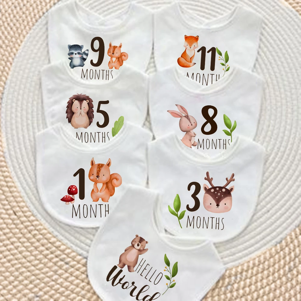 Babero Animal Watch Me Grow de algodón suave para bebé - imagen 4