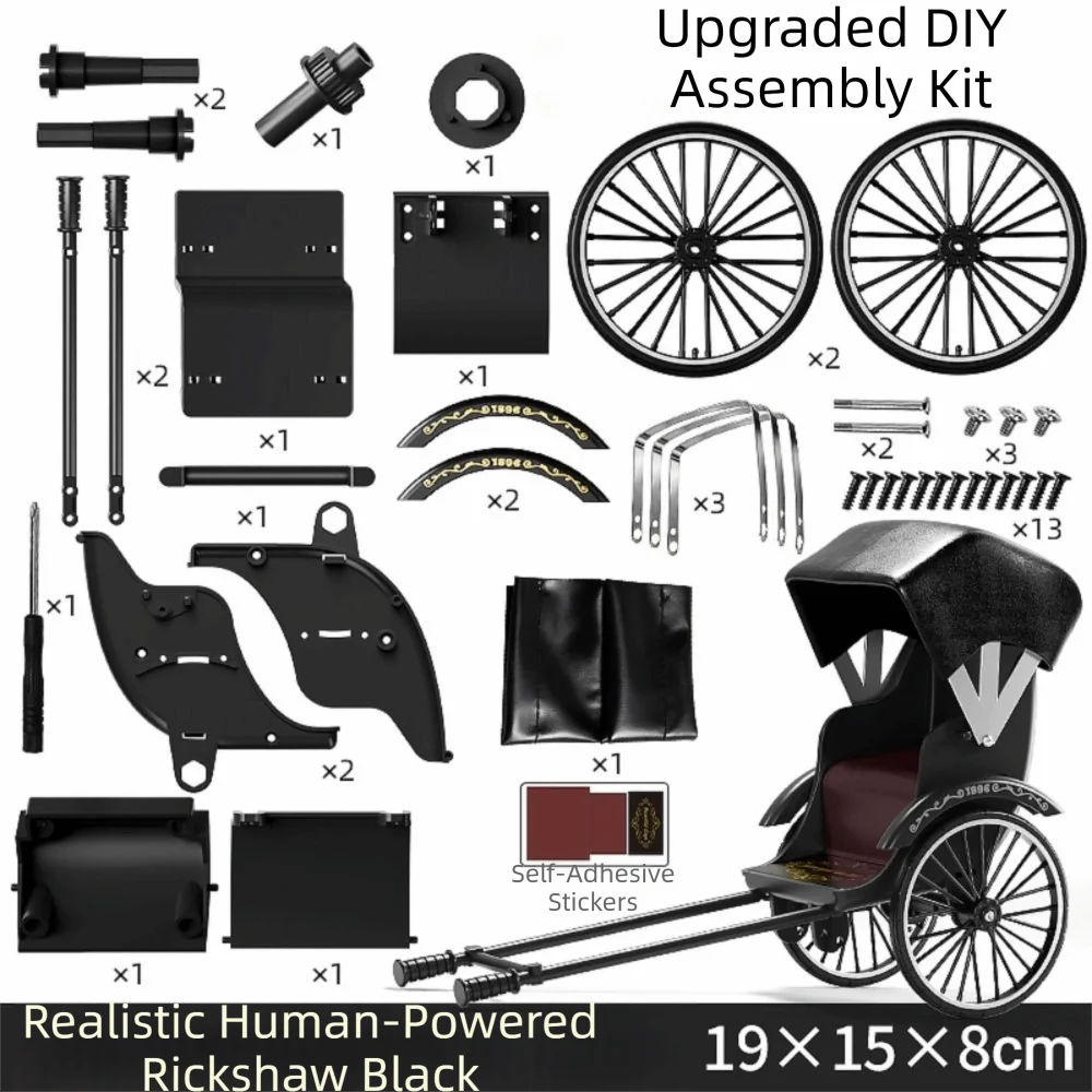 Rickshaw vintage DIY a escala 1:10