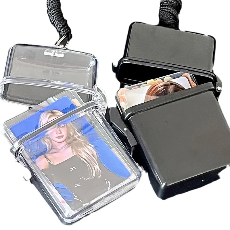 Estuche portatarjetas de plástico transparente para colección infantil - imagen 2