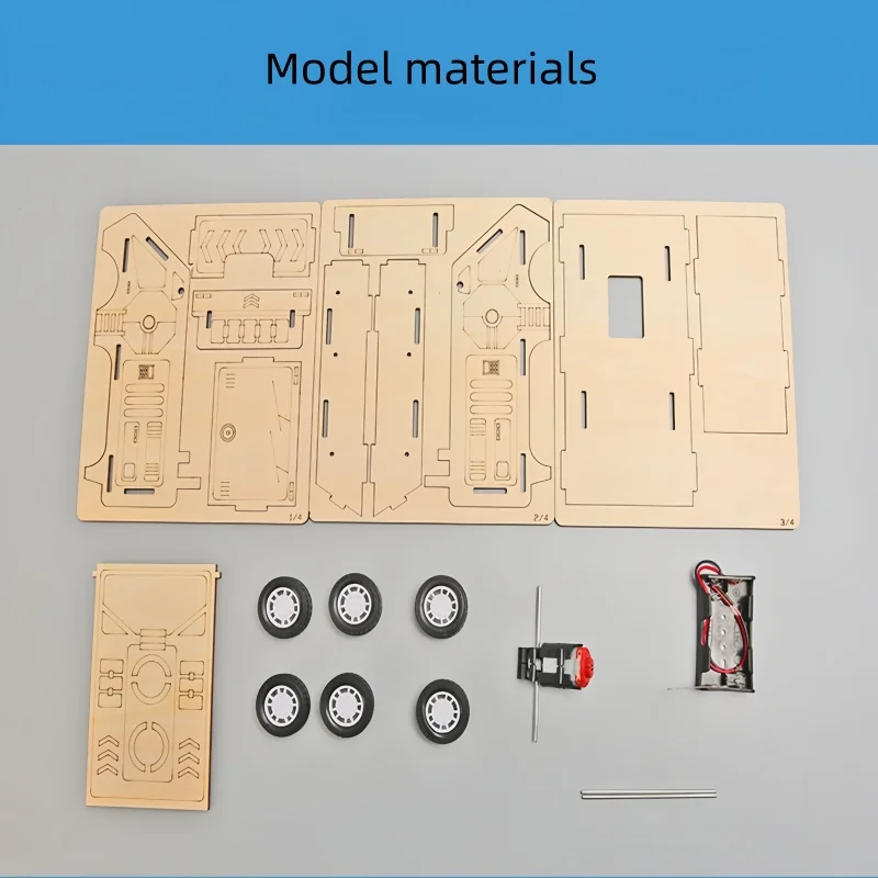 Kit de modelo educativo de madera con piezas desmontadas