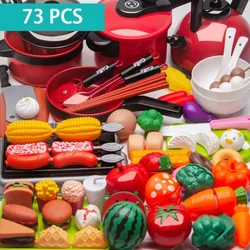 Juguete de cocina para niños con utensilios y alimentos simulados