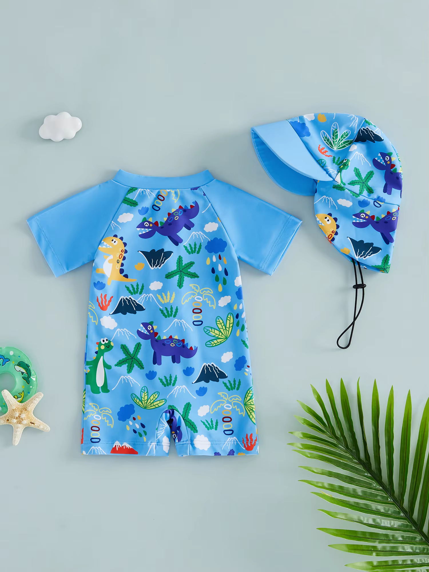Rash guard infantil con cremallera frontal para vestir rápido