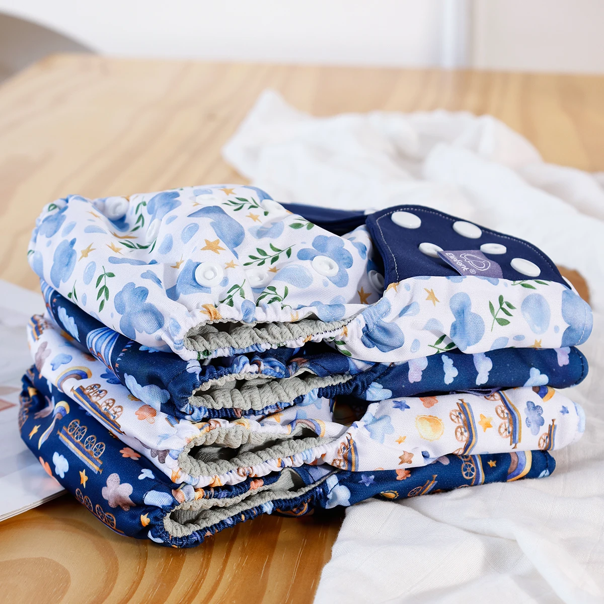 Pañales de tela lavables reutilizables – Ajustables para bebé 3-15kg - imagen 2