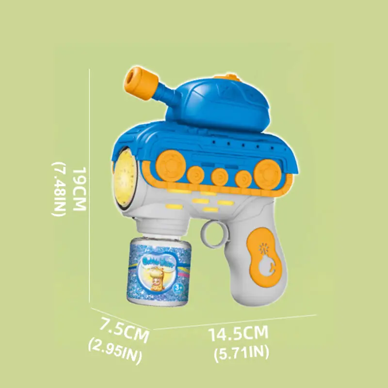 Pistola de burbujas eléctrica con luces, juguete portátil infantil - imagen 5