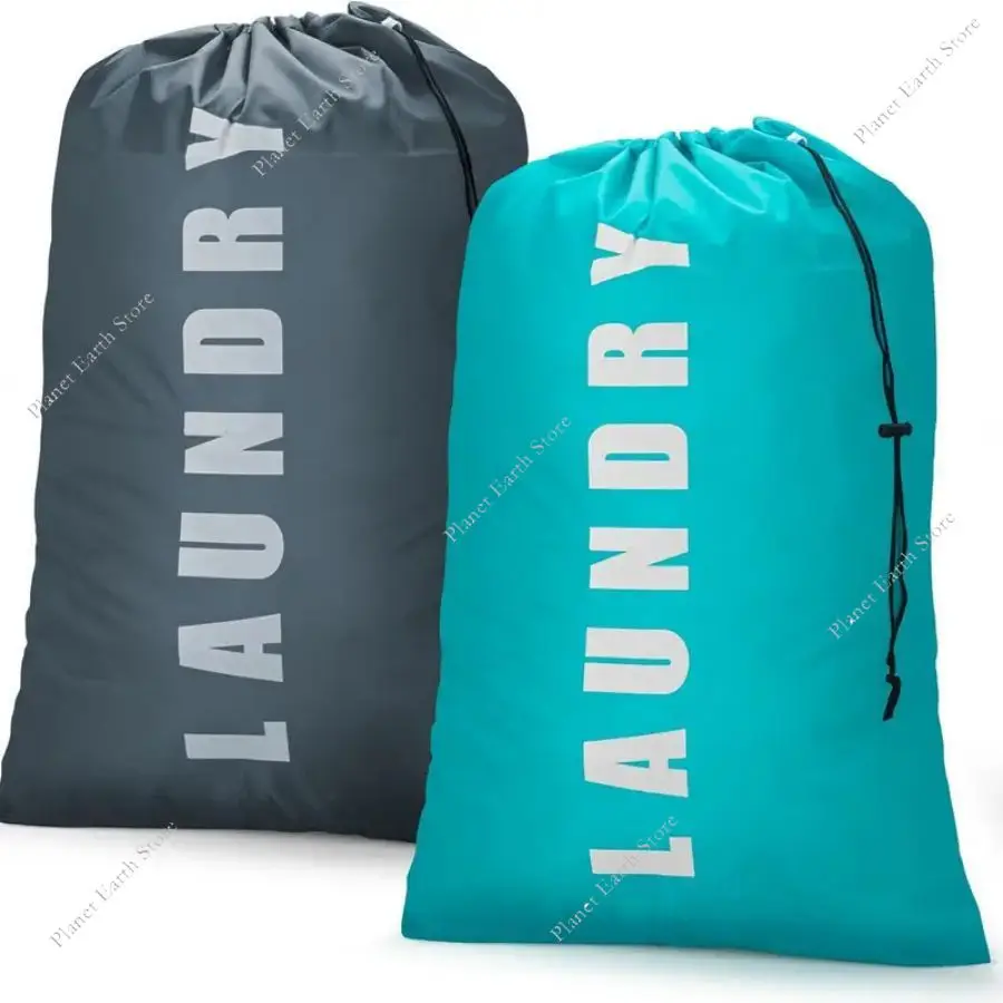 Bolsa para ropa sucia de gran capacidad con cordón para viaje - imagen 4