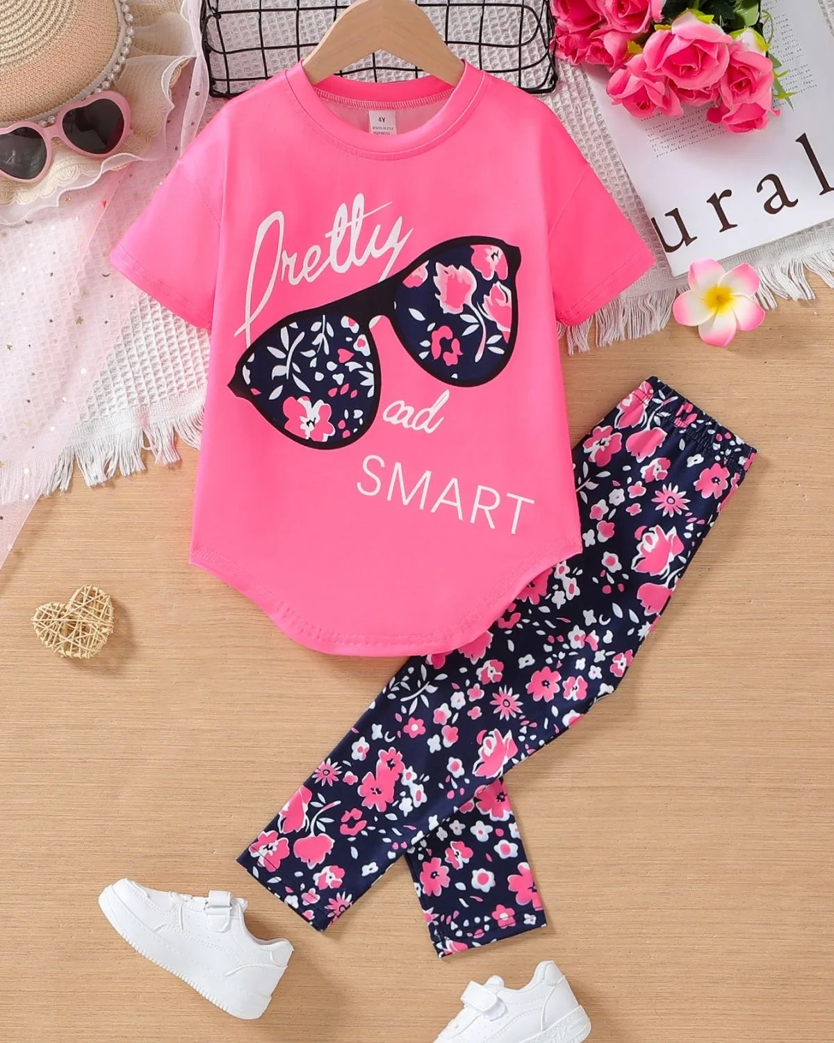 Conjunto verano algodón para niña – Top + pants juveniles - imagen 2
