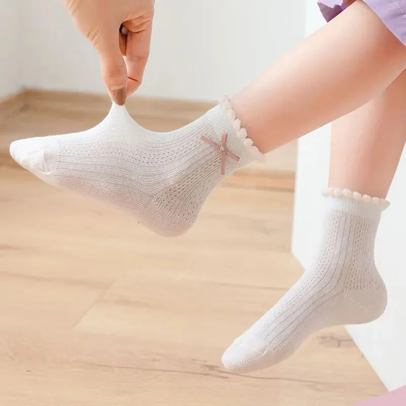 Calcetines florales de algodón para niños y niñas – Verano cómodo - imagen 5