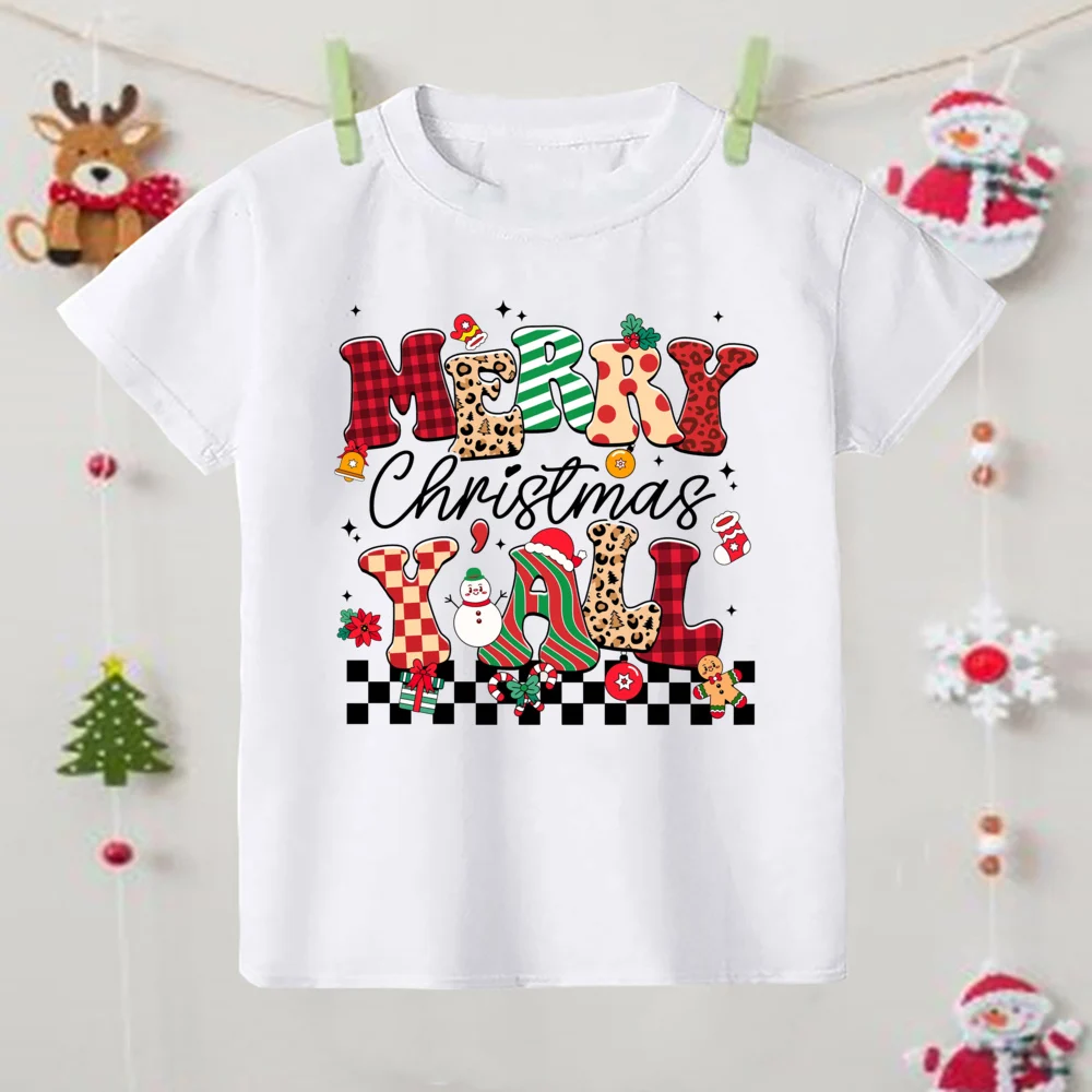 Camiseta navideña para niños estampada y cómoda en fiestas de invierno - imagen 2