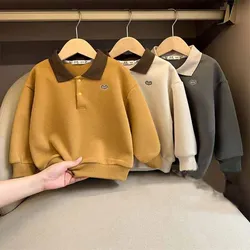Jersey de otoño manga larga infantil con letras informales