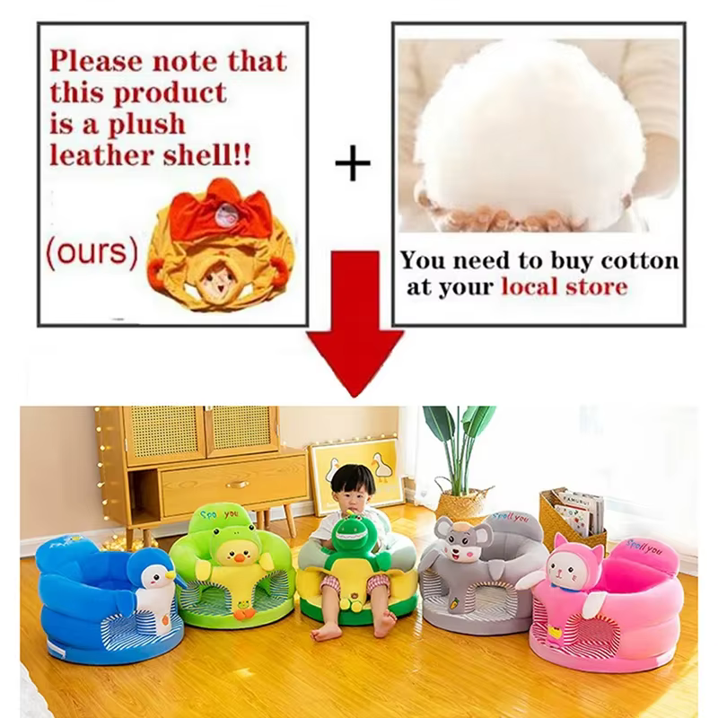 Funda felpa para silla de aprendizaje bebé lavable - imagen 2
