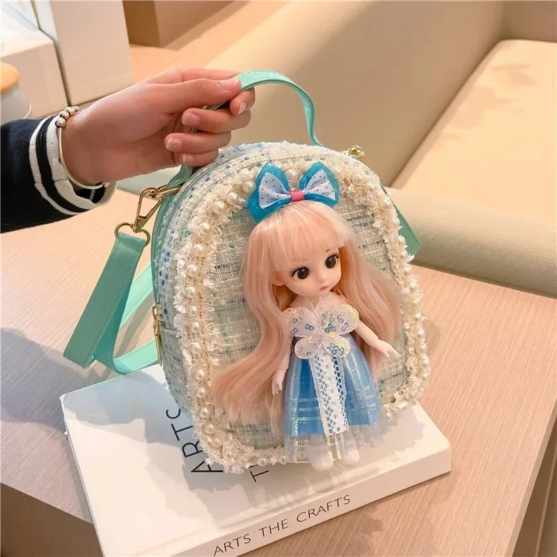 Mochila infantil princesa con bandolera para muñeca y libros - imagen 3