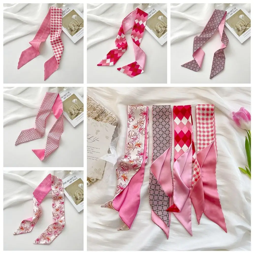 Diadema con lazo de flores rosa para niña