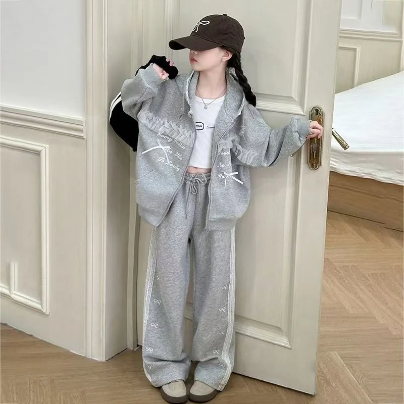 Conjunto de abrigo niña invierno – Dos piezas suave y abrigado - imagen 2