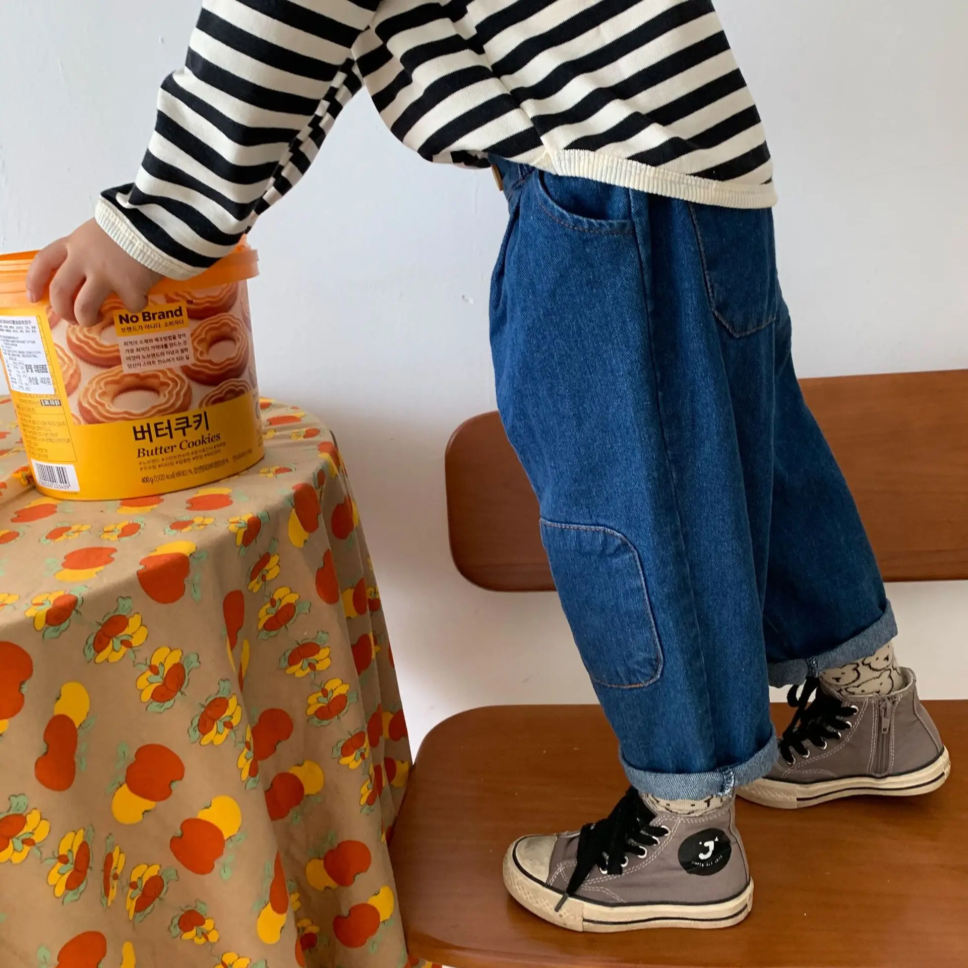 Milangel pantalones vaqueros holgados para niños y niñas – bombacho - imagen 4