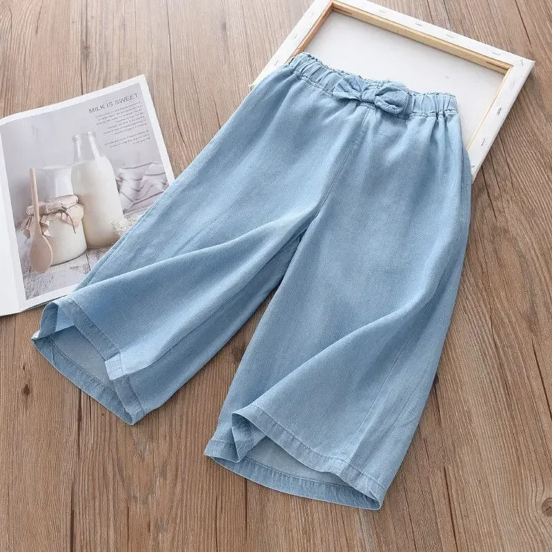Pantalones de pierna ancha gasa ligera para niñas casual verano - imagen 2