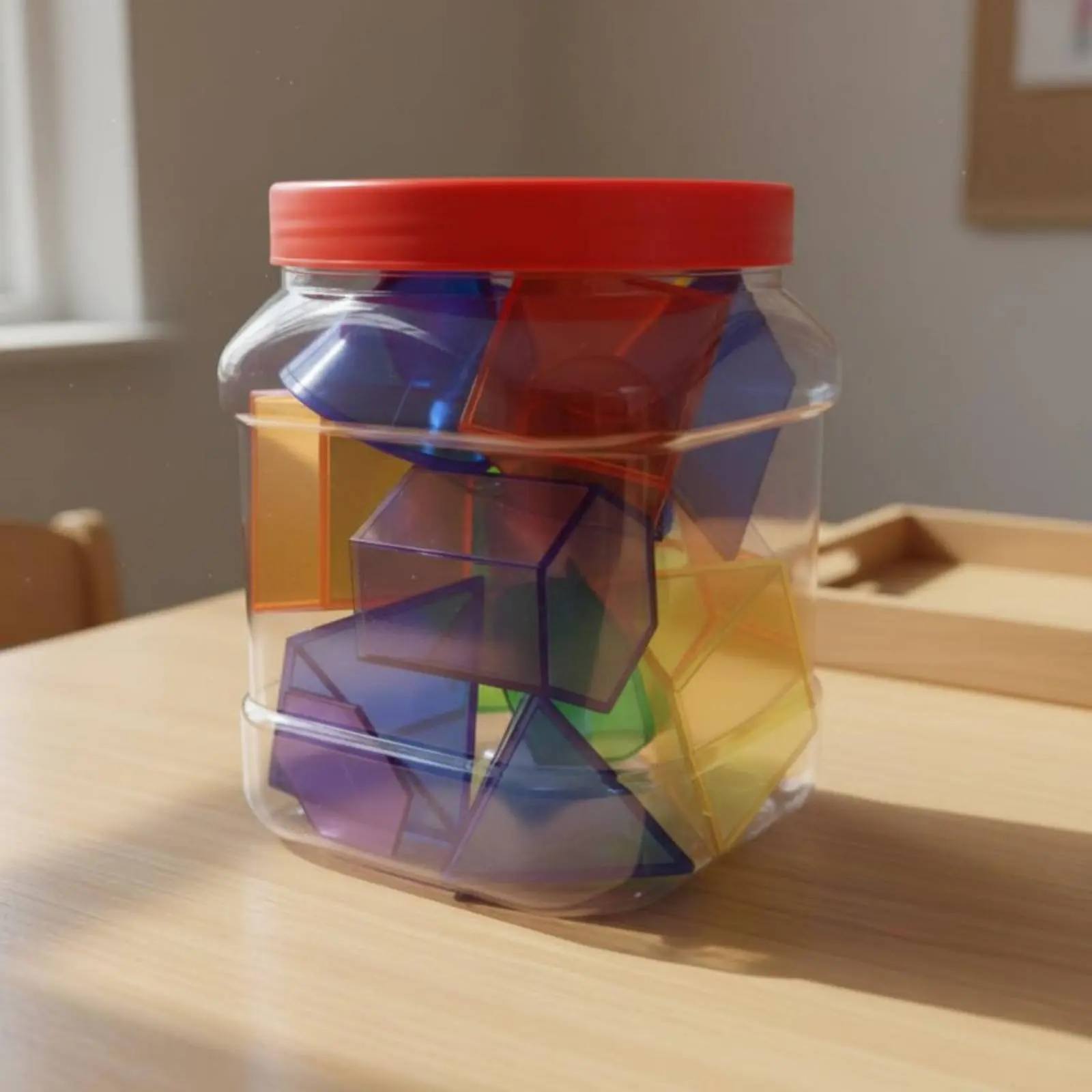 Bloques geométricos transparentes para aprendizaje tridimensional - imagen 4