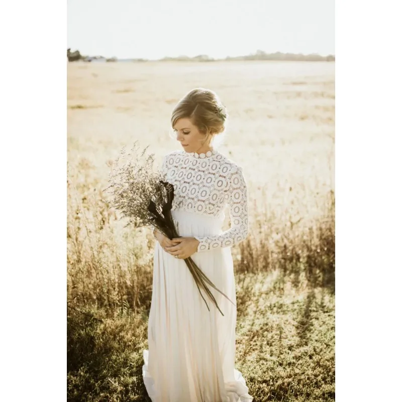 Vestido de maternidad en lino maxi plisado para fotos con abertura - imagen 3