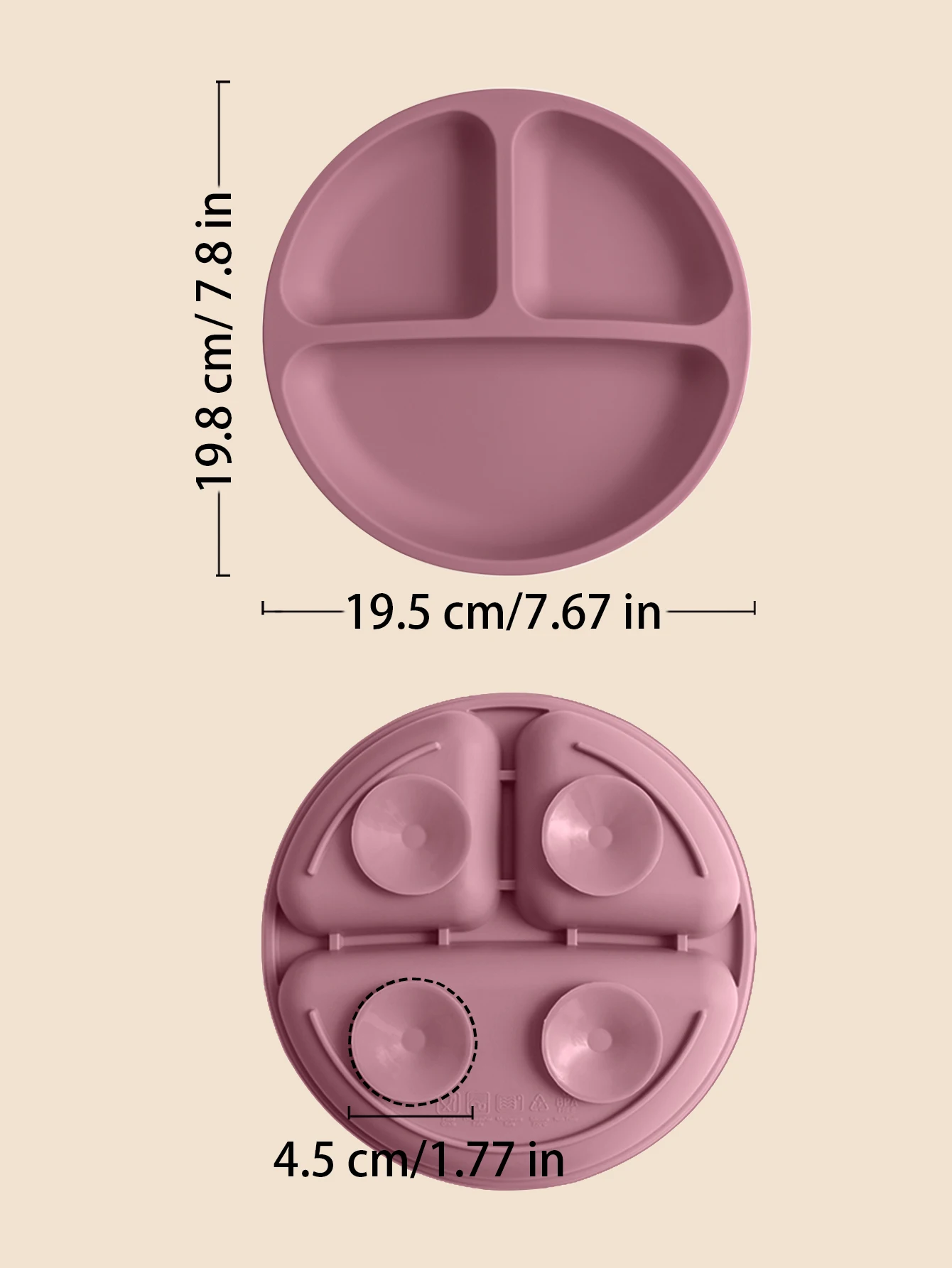 Plato silicona con ventosa para bebé, tazón de entrenamiento - imagen 2