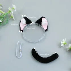 Diadema infantil con orejas de gato de peluche suave para disfraz