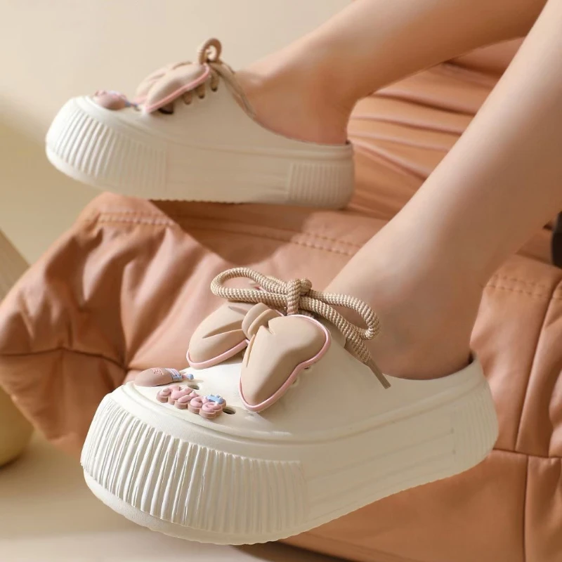 Sandalias de plataforma con lazo y suela gruesa de verano - imagen 2