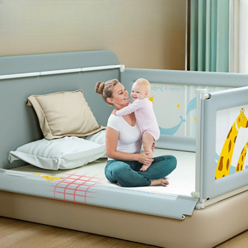 Barandilla de protección anticaída para cama de bebé – Extraíble y lavable
