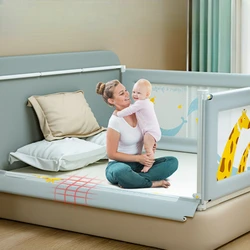 Barandilla de protección anticaída para cama de bebé – Extraíble y lavable
