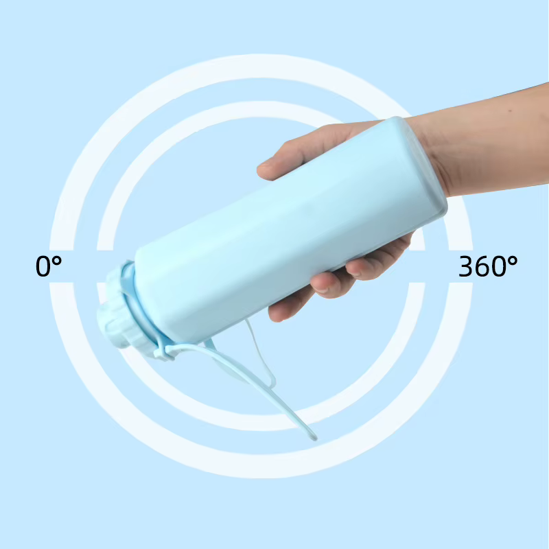 Botella de agua pliable de silicona 600 ml para niños – Resistente y ligera - imagen 2