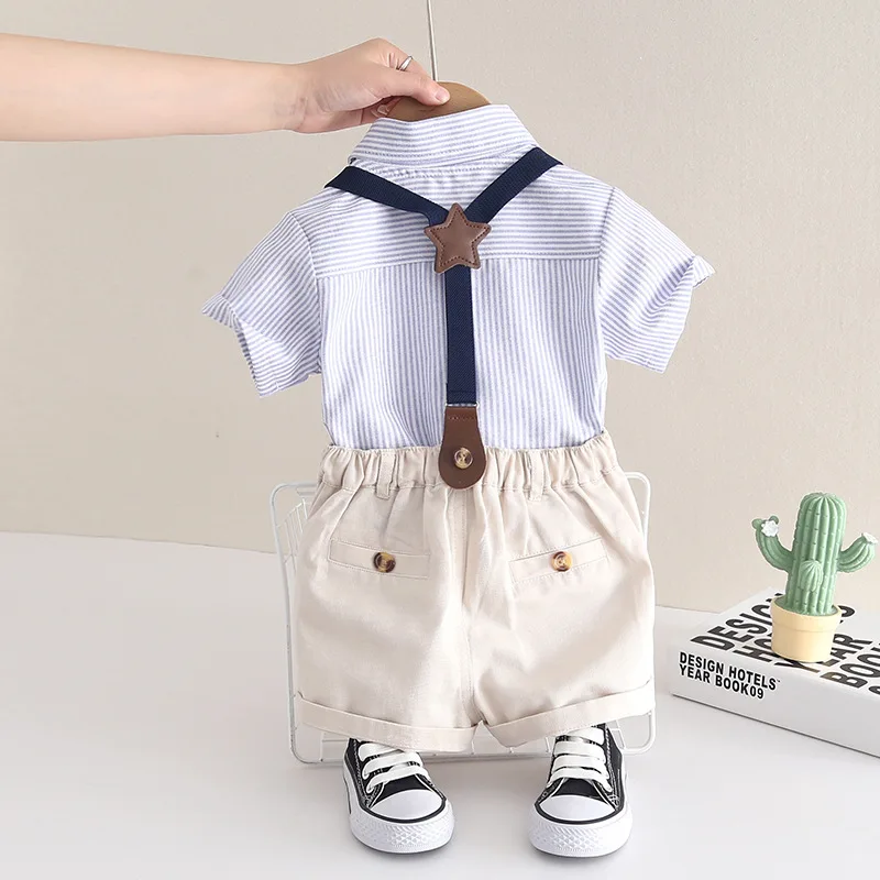 Conjunto de verano bebé con camisa manga corta y pantalones cortos - imagen 2
