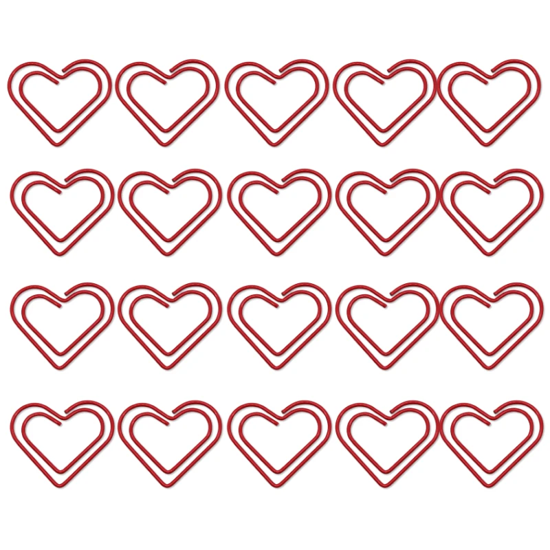 Clips de corazón metálicos pequeños para manualidades y álbumes