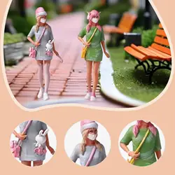 Figura femenina para micro paisajes de diorama en escala