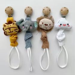 Clips para chupete bebé con motivos animales - mordedores seguros