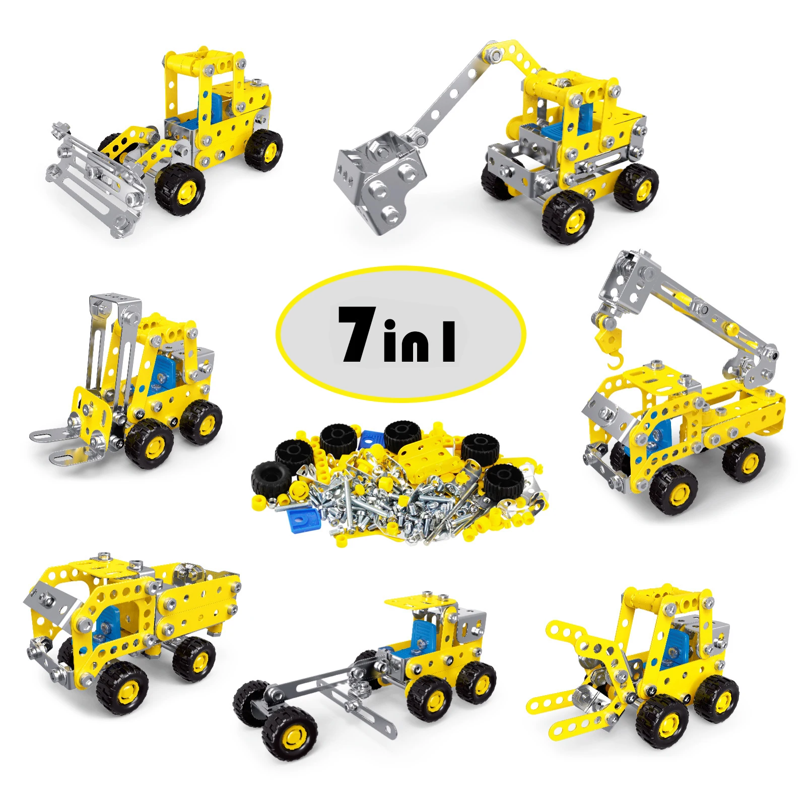 Juego de construcción metálica 3D con ladrillos y tornillos - imagen 5