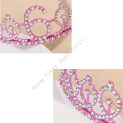 Tiara de princesa con corona de pedrería para fiesta infantil