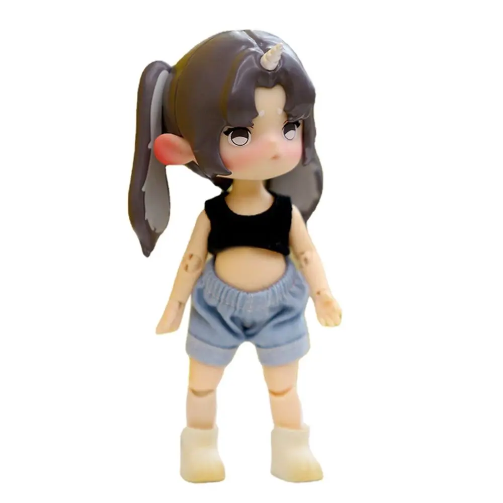 Pantalones vaqueros cortos para muñecas - Cintura elástica Obitsu Molly - imagen 5