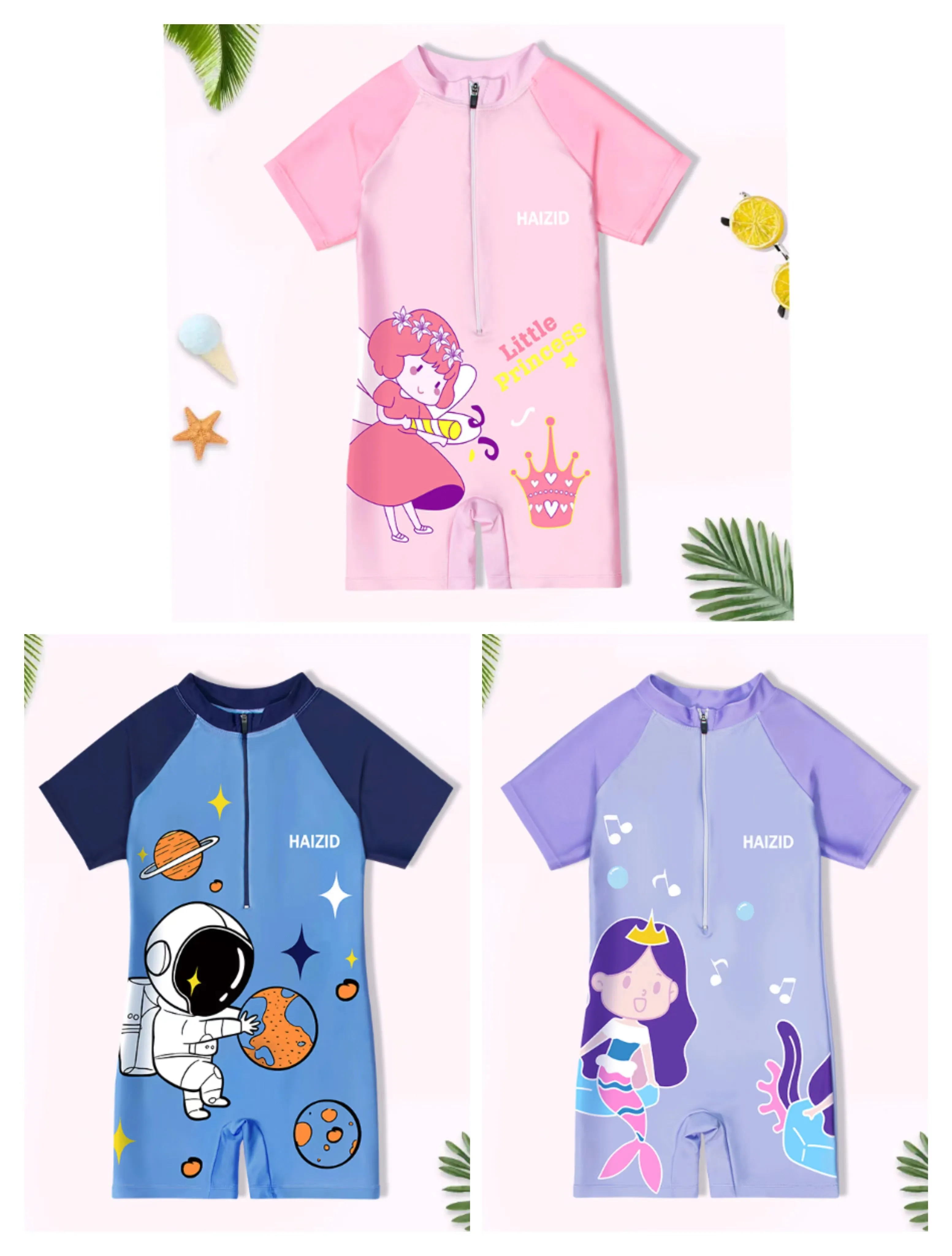 Bañador infantil de una pieza con motivos infantiles