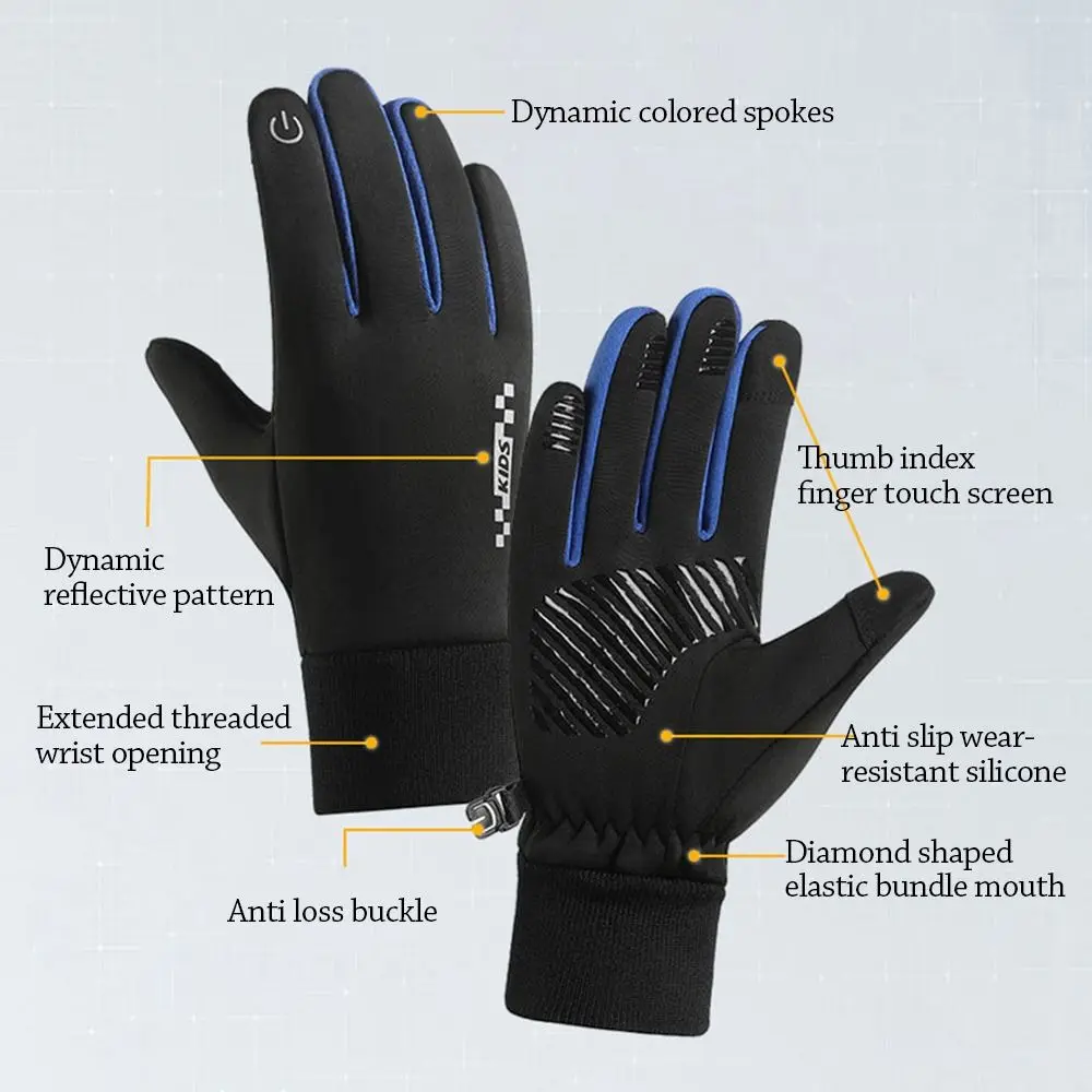 Guantes de invierno impermeables con pantalla táctil antideslizantes - imagen 2