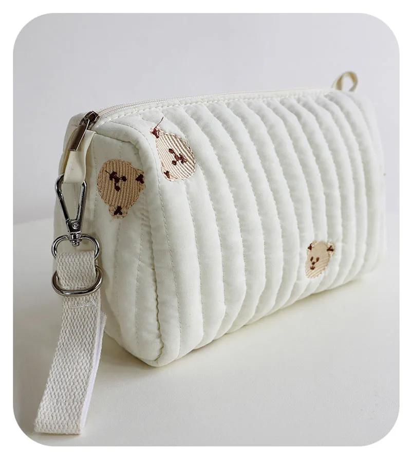 MILANCEL Bolsa para pañales con oso bordado - multifuncional y amplia - imagen 5
