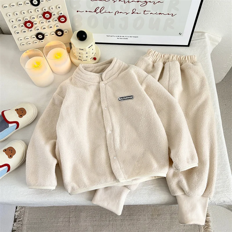 Conjunto reversible de lana y felpa – Traje de invierno para niños - imagen 2