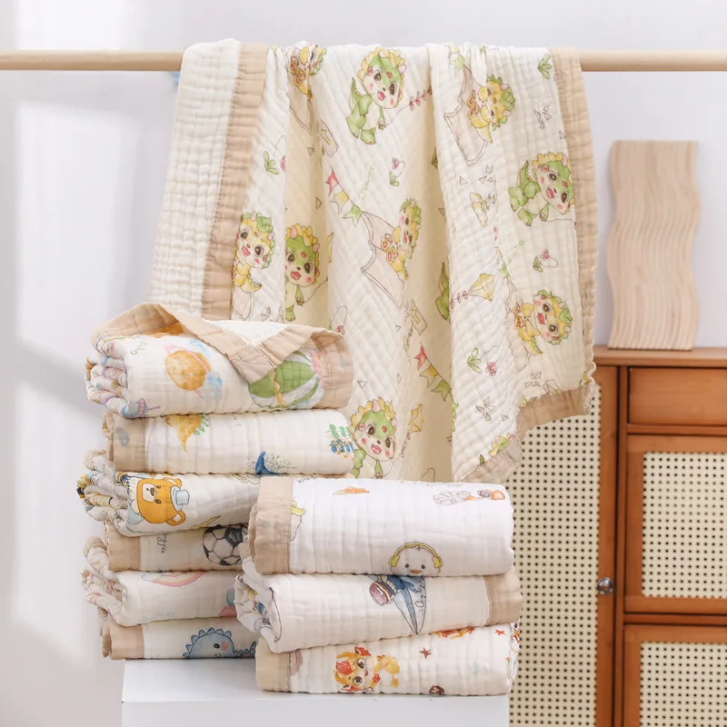 Manta de muselina estampada para recién nacido – transpirable - imagen 2