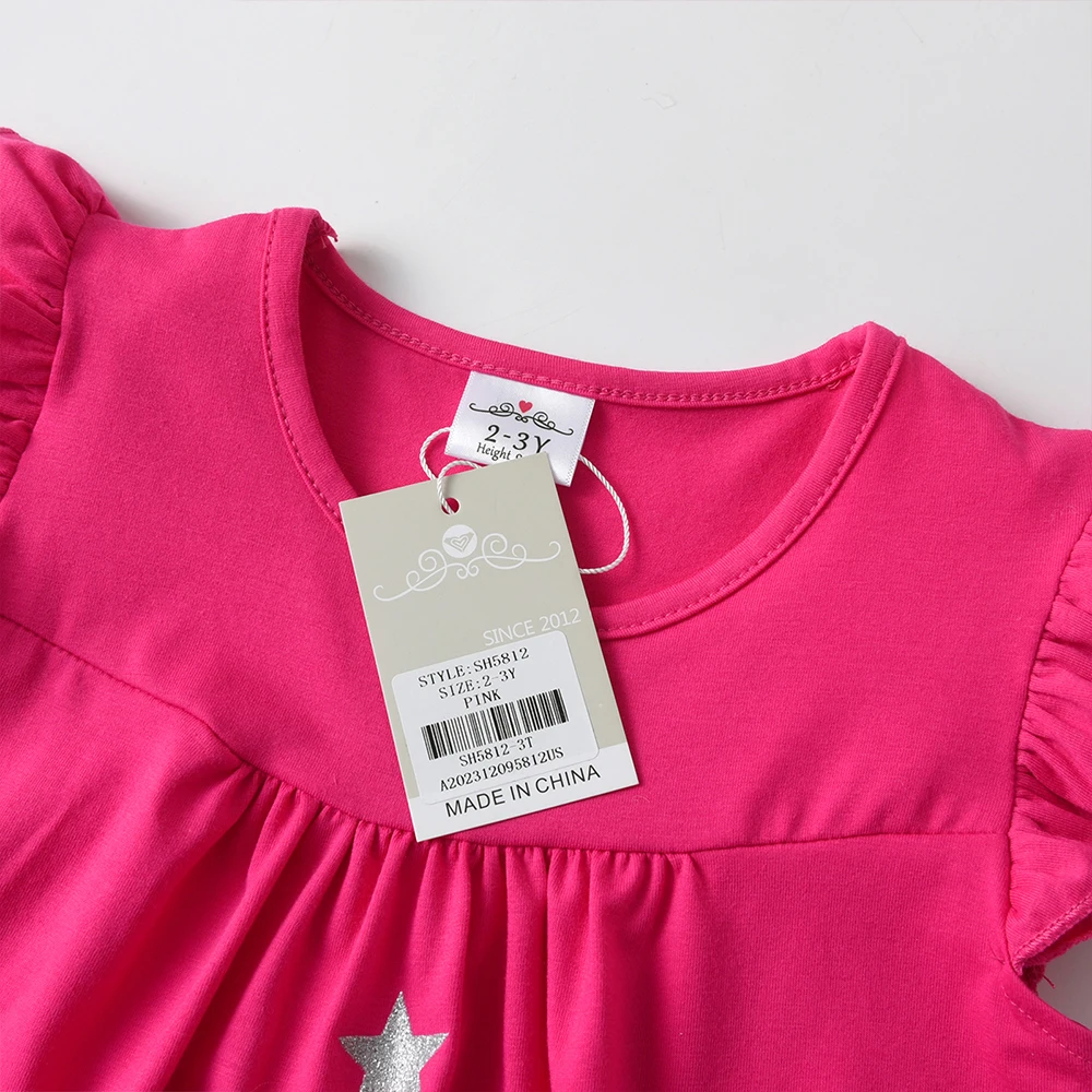 DXTON vestido de verano niña con manga volante unicornio - imagen 5