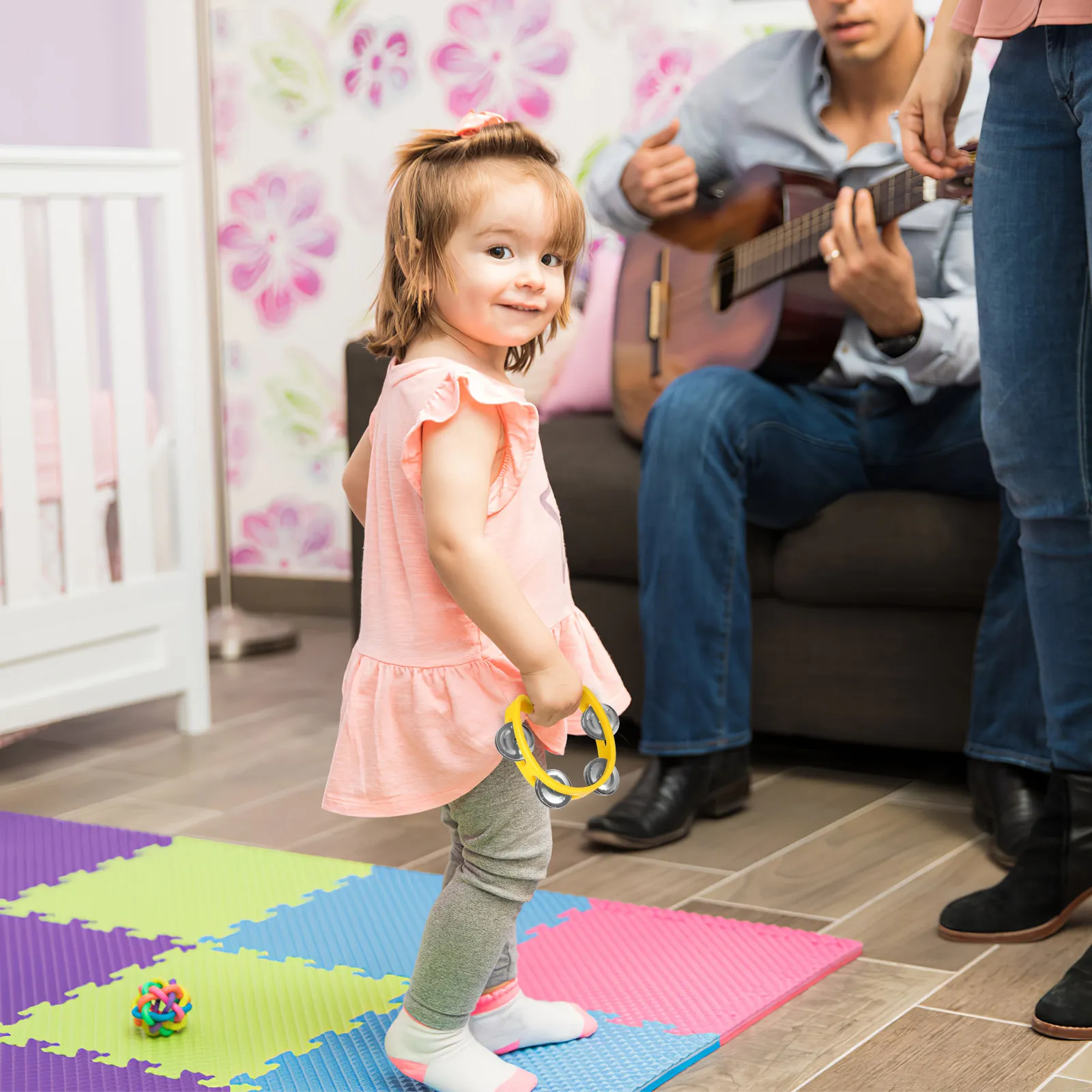 Panderetas de campanas semicirculares de plástico para niños - imagen 5